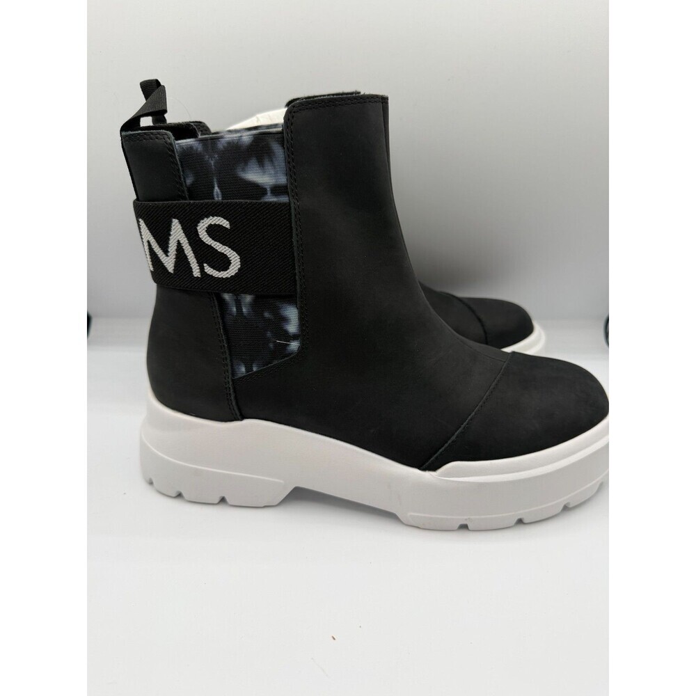 TOMS Women Alpargata Combat Boots Size 9 Black White Lug Sole NWT - Picture 3 of 11